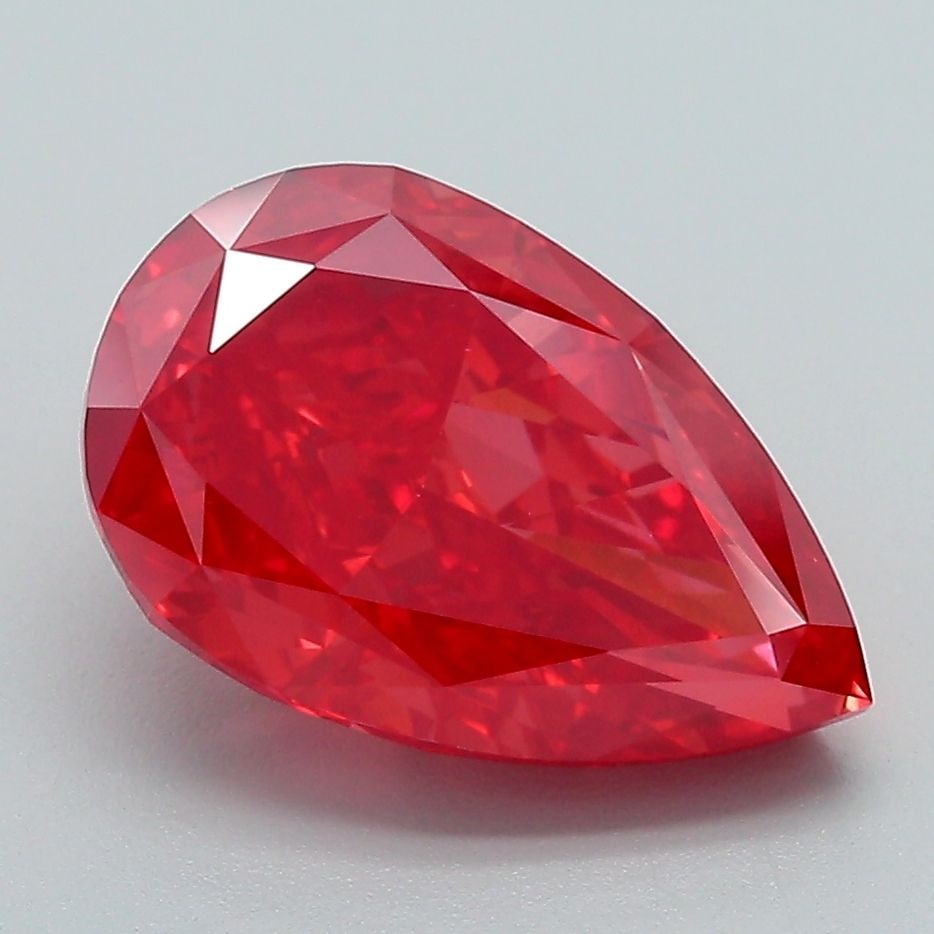 Loose Diamond - PEAR 3.6ct Fancy Vivid Red VS1 (1 of 1)