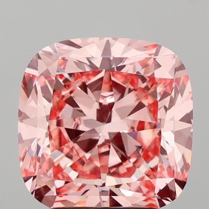 Loose Diamond - CUSHION MODIFIED 3.0ct Fancy Intense Pink VS1: Loose Diamond - CUSHION MODIFIED 3.0ct Fancy Intense Pink VS1 Source: This is a real non-mined Diamond that has been grown in a lab Shape: CUSHION MODIFIED Carats: 3.0 Color: Fancy Intense Pink Certif