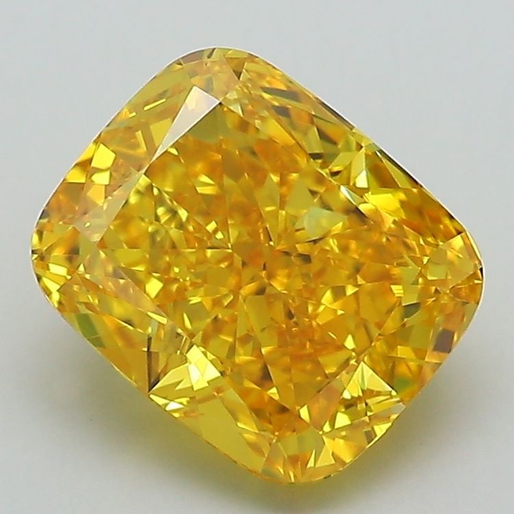Loose Diamond - CUSHION MODIFIED 2.57ct Fancy Vivid Yellow VVS1: Loose Diamond - CUSHION MODIFIED 2.57ct Fancy Vivid Yellow VVS1 Source: This is a real non-mined Diamond that has been grown in a lab Shape: CUSHION MODIFIED Carats: 2.57 Color: Fancy Vivid Yellow Cer