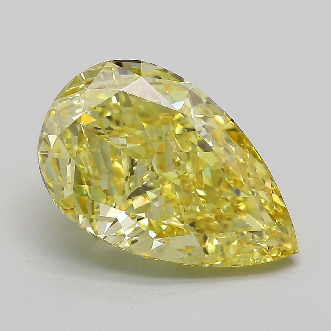 Loose Diamond - PEAR 5.05ct Fancy Intense Yellow VS1: Loose Diamond - PEAR 5.05ct Fancy Intense Yellow VS1 Source: This is a real non-mined Diamond that has been grown in a lab Shape: PEAR Carats: 5.05 Color: Fancy Intense Yellow Certification: IGI Video