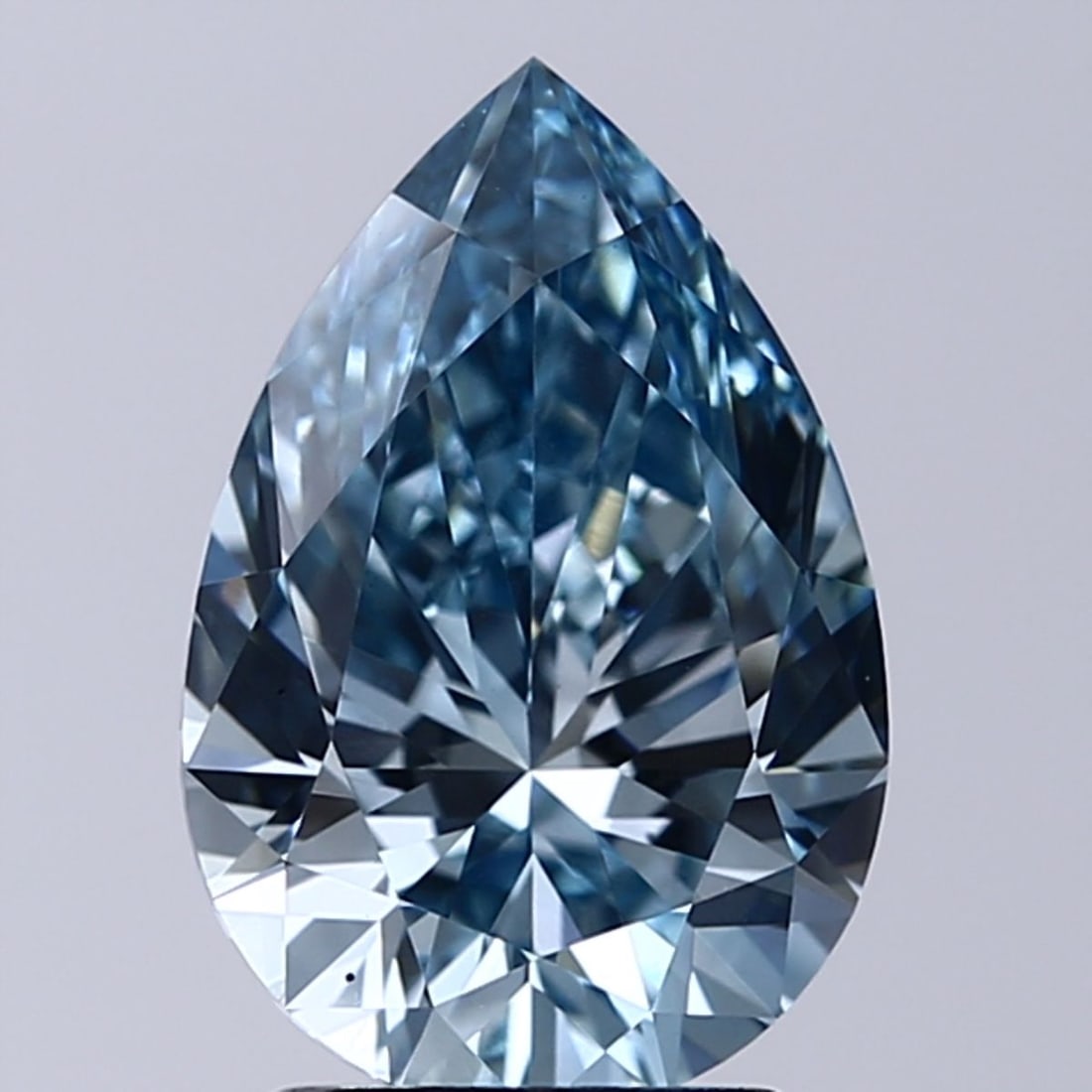 Loose Diamond - PEAR 2.52ct Fancy Intense Greenish Blue VS2: Loose Diamond - PEAR 2.52ct Fancy Intense Greenish Blue VS2 Source: This is a real non-mined Diamond that has been grown in a lab Shape: PEAR Carats: 2.52 Color: Fancy Intense Greenish Blue