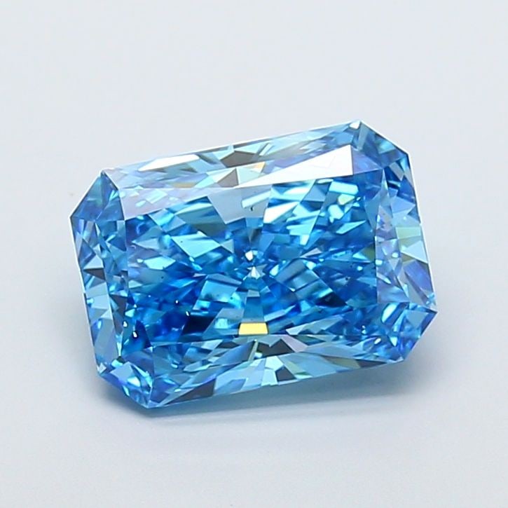 Loose Diamond - RADIANT 5.02ct Fancy Vivid Blue VS2: Loose Diamond - RADIANT 5.02ct Fancy Vivid Blue VS2 Source: This is a real non-mined Diamond that has been grown in a lab Shape: RADIANT Carats: 5.02 Color: Fancy Vivid Blue Certification: IGI