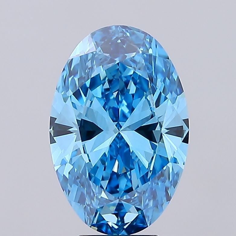 Loose Diamond - OVAL 5.01ct Fancy Vivid Blue VS1: Loose Diamond - OVAL 5.01ct Fancy Vivid Blue VS1 Source: This is a real non-mined Diamond that has been grown in a lab Shape: OVAL Carats: 5.01 Color: Fancy Vivid Blue Certification: IGI Video:
