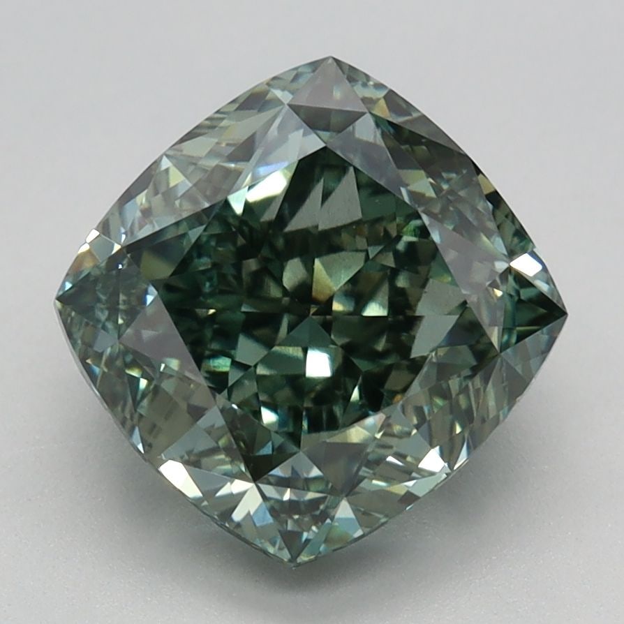 Loose Diamond - CUSHION MODIFIED 3.24ct Fancy Intense Green VVS2: Loose Diamond - CUSHION MODIFIED 3.24ct Fancy Intense Green VVS2 Source: This is a real non-mined Diamond that has been grown in a lab Shape: CUSHION MODIFIED Carats: 3.24 Color: Fancy Intense Green