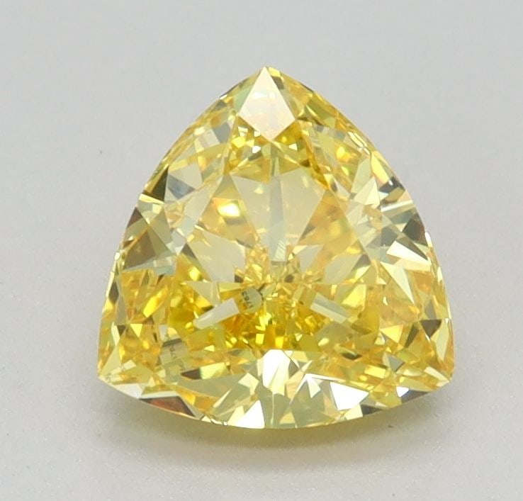 Loose Diamond - TRILLIANT 0.81ct Fancy Intense Yellow VS1: Loose Diamond - TRILLIANT 0.81ct Fancy Intense Yellow VS1 Source: This is a real non-mined Diamond that has been grown in a lab Shape: TRILLIANT Carats: 0.81 Color: Fancy Intense Yellow
