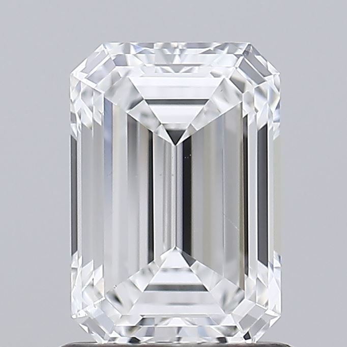 Loose Diamond - EMERALD 1.17ct E VS2: Loose Diamond - EMERALD 1.17ct E VS2 Source: This is a real non-mined Diamond that has been grown in a lab Shape: EMERALD Carats: 1.17 Color: E Clarity: VS2 Certification: IGI Video: