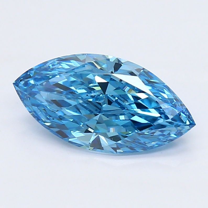 Loose Diamond - MARQUISE 0.88ct Fancy Vivid Blue VVS2: Loose Diamond - MARQUISE 0.88ct Fancy Vivid Blue VVS2 Source: This is a real non-mined Diamond that has been grown in a lab Shape: MARQUISE Carats: 0.88 Color: Fancy Vivid Blue Certification: NONE