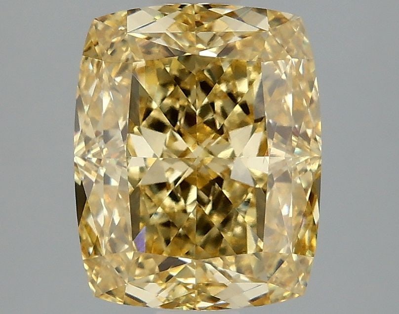 Loose Diamond - CUSHION MODIFIED 3.07ct Fancy Vivid Yellow VVS2: Loose Diamond - CUSHION MODIFIED 3.07ct Fancy Vivid Yellow VVS2 Source: This is a real non-mined Diamond that has been grown in a lab Shape: CUSHION MODIFIED Carats: 3.07 Color: Fancy Vivid Yellow