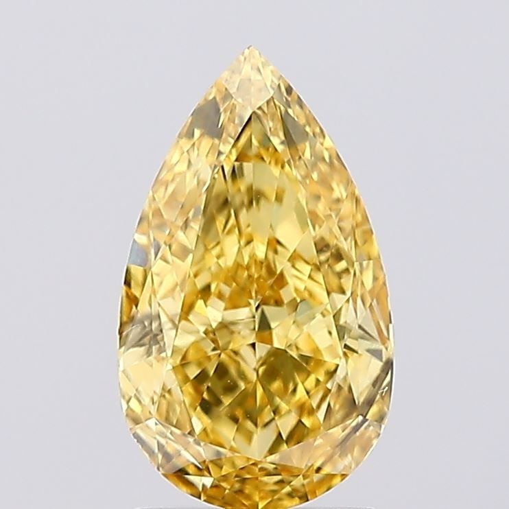 Loose Diamond - PEAR 1.82ct Fancy Vivid Yellow VS2: Loose Diamond - PEAR 1.82ct Fancy Vivid Yellow VS2 Source: This is a real non-mined Diamond that has been grown in a lab Shape: PEAR Carats: 1.82 Color: Fancy Vivid Yellow Certification: IGI Video: