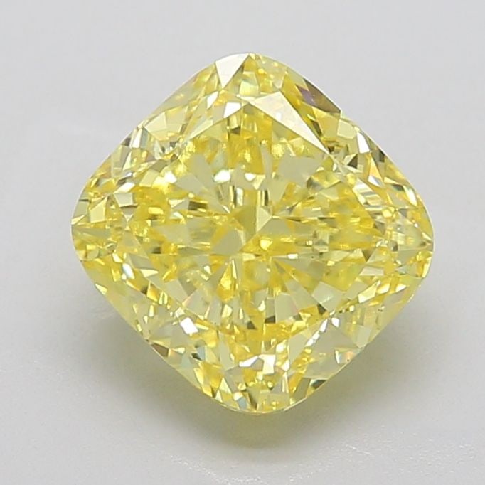 Loose Diamond - CUSHION MODIFIED 5.01ct Fancy Vivid Yellow VS1: Loose Diamond - CUSHION MODIFIED 5.01ct Fancy Vivid Yellow VS1 Source: This is a real non-mined Diamond that has been grown in a lab Shape: CUSHION MODIFIED Carats: 5.01 Color: Fancy Vivid Yellow