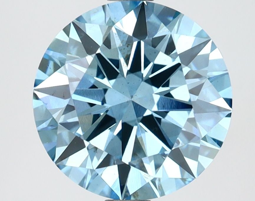 Loose Diamond - ROUND 2.53ct Fancy Vivid Blue VS1: Loose Diamond - ROUND 2.53ct Fancy Vivid Blue VS1 Source: This is a real non-mined Diamond that has been grown in a lab Shape: ROUND Carats: 2.53 Color: Fancy Vivid Blue Certification: IGI Video: