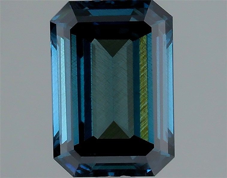 Loose Diamond - EMERALD 1.33ct Fancy Deep Greenish Blue SI1: Loose Diamond - EMERALD 1.33ct Fancy Deep Greenish Blue SI1 Source: This is a real non-mined Diamond that has been grown in a lab Shape: EMERALD Carats: 1.33 Color: Fancy Deep Greenish Blue