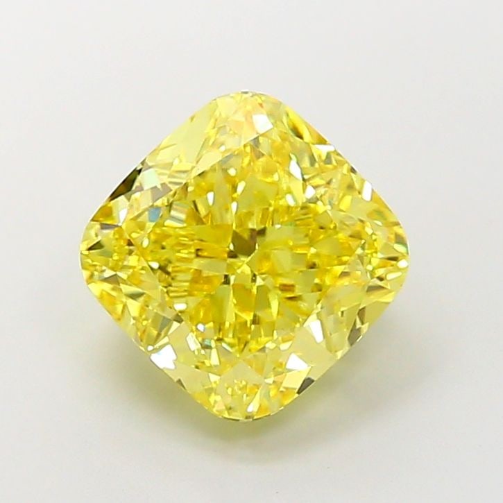 Loose Diamond - CUSHION MODIFIED 5.56ct Fancy Vivid Yellow VS1: Loose Diamond - CUSHION MODIFIED 5.56ct Fancy Vivid Yellow VS1 Source: This is a real non-mined Diamond that has been grown in a lab Shape: CUSHION MODIFIED Carats: 5.56 Color: Fancy Vivid Yellow