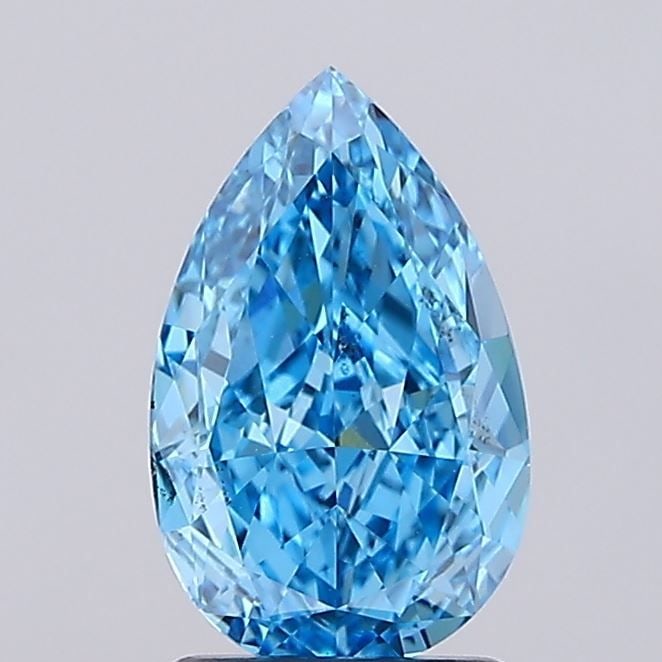 Loose Diamond - PEAR 1.95ct Fancy Vivid Blue VS2: Loose Diamond - PEAR 1.95ct Fancy Vivid Blue VS2 Source: This is a real non-mined Diamond that has been grown in a lab Shape: PEAR Carats: 1.95 Color: Fancy Vivid Blue Certification: IGI Video: