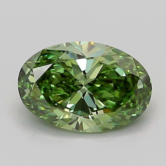 Loose Diamond - OVAL 0.99ct Fancy Vivid Green VS1: Loose Diamond - OVAL 0.99ct Fancy Vivid Green VS1 Source: This is a real non-mined Diamond that has been grown in a lab Shape: OVAL Carats: 0.99 Color: Fancy Vivid Green Certification: IGI Video: