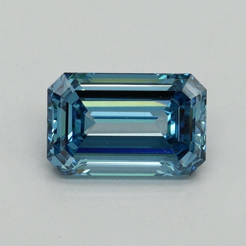 Loose Diamond - EMERALD 1.0ct Fancy Vivid Blue VVS2: Loose Diamond - EMERALD 1.0ct Fancy Vivid Blue VVS2 Source: This is a real non-mined Diamond that has been grown in a lab Shape: EMERALD Carats: 1.0 Color: Fancy Vivid Blue Certification: IGI Video: