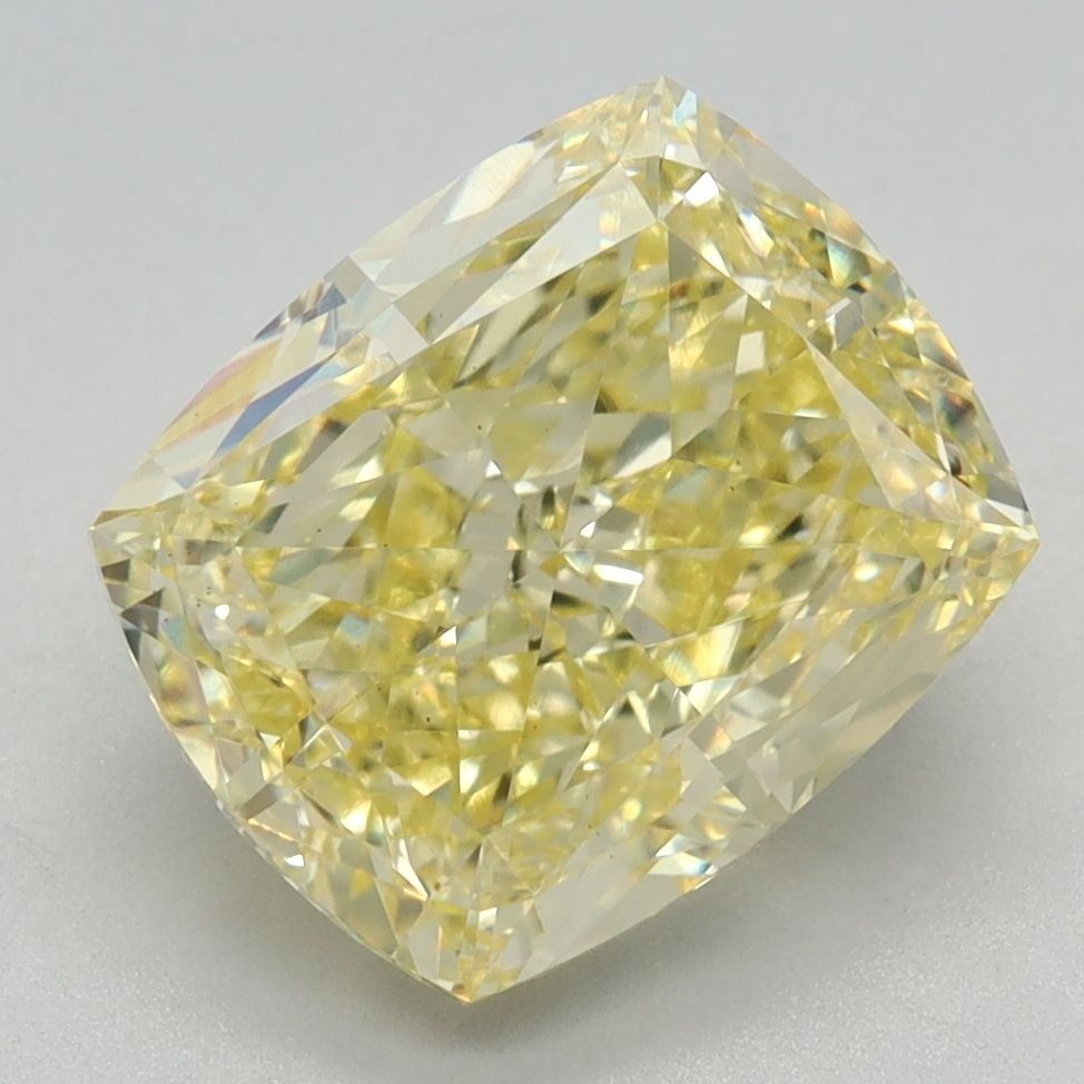 Loose Diamond - CUSHION MODIFIED 3.35ct Fancy Intense Yellow VS1: Loose Diamond - CUSHION MODIFIED 3.35ct Fancy Intense Yellow VS1 Source: This is a real non-mined Diamond that has been grown in a lab Shape: CUSHION MODIFIED Carats: 3.35 Color: Fancy Intense