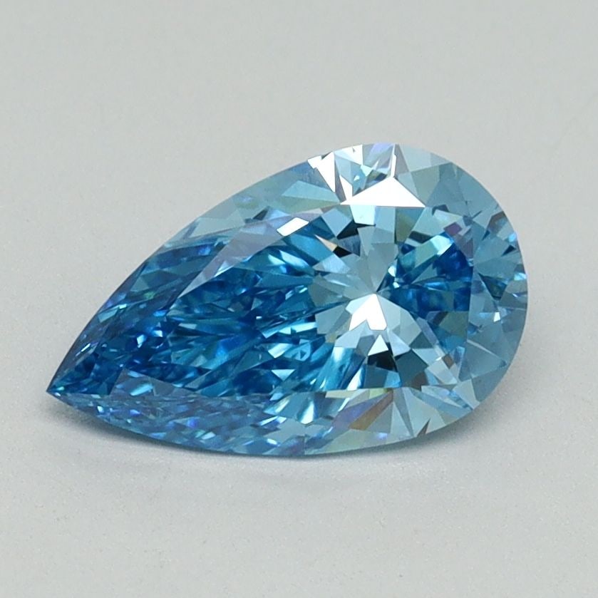 Loose Diamond - PEAR 1.04ct Fancy Vivid Blue VS1: Loose Diamond - PEAR 1.04ct Fancy Vivid Blue VS1 Source: This is a real non-mined Diamond that has been grown in a lab Shape: PEAR Carats: 1.04 Color: Fancy Vivid Blue Certification: IGI Video: