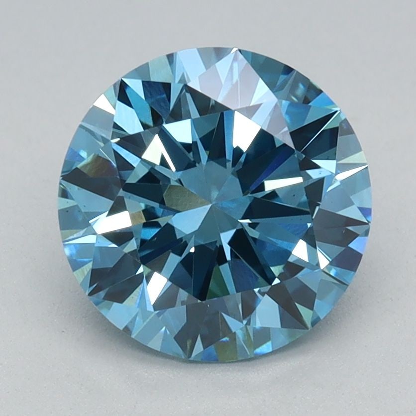 Loose Diamond - ROUND 1.5ct Fancy Vivid Blue VS1: Loose Diamond - ROUND 1.5ct Fancy Vivid Blue VS1 Source: This is a real non-mined Diamond that has been grown in a lab Shape: ROUND Carats: 1.5 Color: Fancy Vivid Blue Certification: IGI Video: