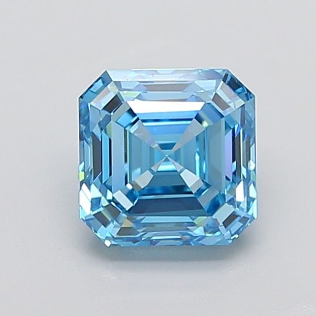 Loose Diamond - ASSCHER 3.02ct Fancy Vivid Blue VVS2: Loose Diamond - ASSCHER 3.02ct Fancy Vivid Blue VVS2 Source: This is a real non-mined Diamond that has been grown in a lab Shape: ASSCHER Carats: 3.02 Color: Fancy Vivid Blue Certification: IGI 