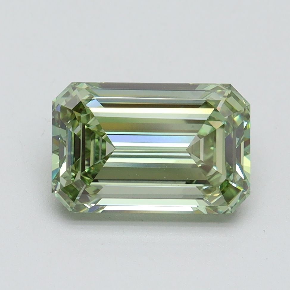 Loose Diamond - EMERALD 2.0ct Fancy Vivid Green VS1: Loose Diamond - EMERALD 2.0ct Fancy Vivid Green VS1 Source: This is a real non-mined Diamond that has been grown in a lab Shape: EMERALD Carats: 2.0 Color: Fancy Vivid Green Certification: IGI