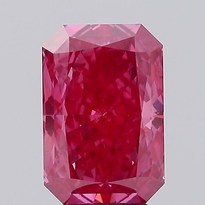 Loose Diamond - RADIANT 3.29ct Fancy Vivid Red VS2: Loose Diamond - RADIANT 3.29ct Fancy Vivid Red VS2 Source: This is a real non-mined Diamond that has been grown in a lab Shape: RADIANT Carats: 3.29 Color: Fancy Vivid Red Certification: IGI Video: