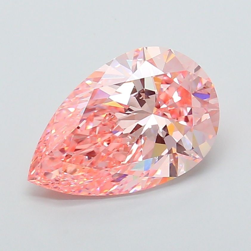 Loose Diamond - PEAR 5.78ct Fancy Vivid Pink VVS2: Loose Diamond - PEAR 5.78ct Fancy Vivid Pink VVS2 Source: This is a real non-mined Diamond that has been grown in a lab Shape: PEAR Carats: 5.78 Color: Fancy Vivid Pink Certification: IGI Video: