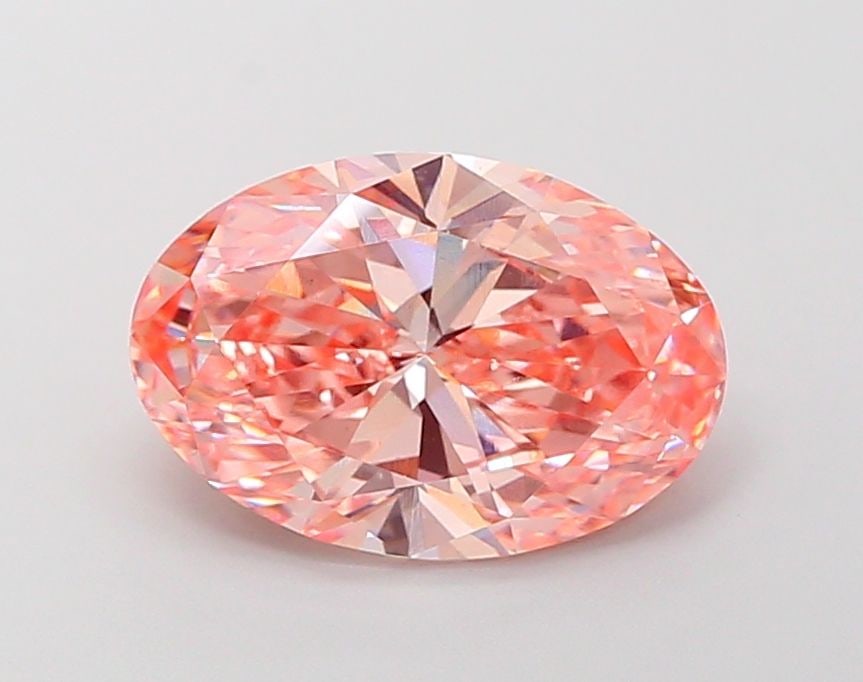 Loose Diamond - OVAL 4.07ct Fancy Vivid Pink VS1: Loose Diamond - OVAL 4.07ct Fancy Vivid Pink VS1 Source: This is a real non-mined Diamond that has been grown in a lab Shape: OVAL Carats: 4.07 Color: Fancy Vivid Pink Certification: IGI Video: