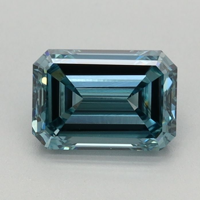 Loose Diamond - EMERALD 0.74ct Fancy Vivid Green Blue VS1: Loose Diamond - EMERALD 0.74ct Fancy Vivid Green Blue VS1 Source: This is a real non-mined Diamond that has been grown in a lab Shape: EMERALD Carats: 0.74 Color: Fancy Vivid Green Blue