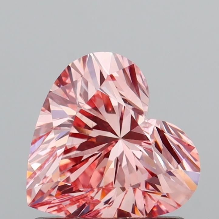 Loose Diamond - HEART 1.01ct Fancy Vivid Pink VS2: Loose Diamond - HEART 1.01ct Fancy Vivid Pink VS2 Source: This is a real non-mined Diamond that has been grown in a lab Shape: HEART Carats: 1.01 Color: Fancy Vivid Pink Certification: IGI Video: