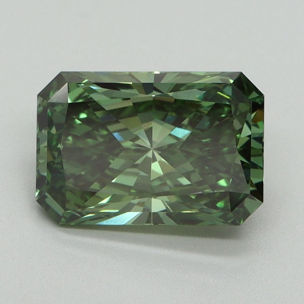 Loose Diamond - RADIANT 2.48ct Fancy Vivid Green VS1: Loose Diamond - RADIANT 2.48ct Fancy Vivid Green VS1 Source: This is a real non-mined Diamond that has been grown in a lab Shape: RADIANT Carats: 2.48 Color: Fancy Vivid Green Certification: IGI