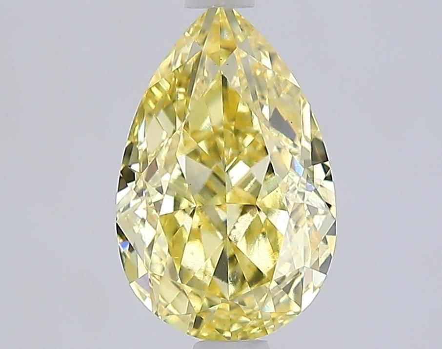 Loose Diamond - PEAR 2.08ct Fancy Intense Yellow VS1: Loose Diamond - PEAR 2.08ct Fancy Intense Yellow VS1 Source: This is a real non-mined Diamond that has been grown in a lab Shape: PEAR Carats: 2.08 Color: Fancy Intense Yellow Certification: IGI