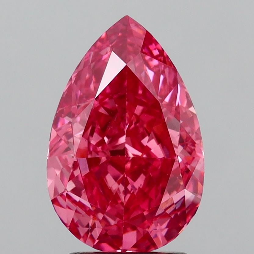 Loose Diamond - PEAR 3.03ct Fancy Vivid Pink VS1: Loose Diamond - PEAR 3.03ct Fancy Vivid Pink VS1 Source: This is a real non-mined Diamond that has been grown in a lab Shape: PEAR Carats: 3.03 Color: Fancy Vivid Pink Certification: IGI Video: