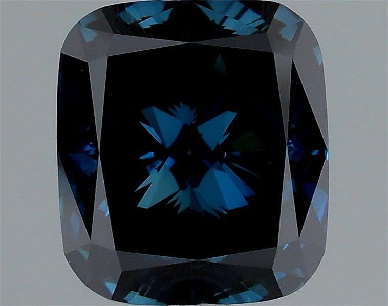 Loose Diamond - CUSHION MODIFIED 1.5ct Fancy Deep Blue VS1: Loose Diamond - CUSHION MODIFIED 1.5ct Fancy Deep Blue VS1 Source: This is a real non-mined Diamond that has been grown in a lab Shape: CUSHION MODIFIED Carats: 1.5 Color: Fancy Deep Blue