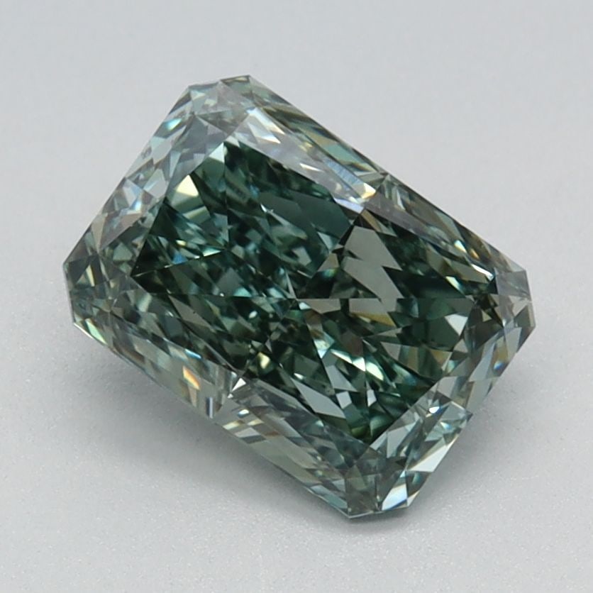 Loose Diamond - RADIANT 1.34ct Fancy Vivid Green VS1: Loose Diamond - RADIANT 1.34ct Fancy Vivid Green VS1 Source: This is a real non-mined Diamond that has been grown in a lab Shape: RADIANT Carats: 1.34 Color: Fancy Vivid Green Certification: IGI