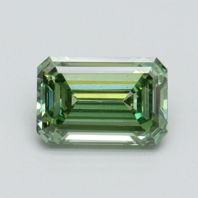 Loose Diamond - EMERALD 0.7ct Fancy Vivid Green VS2 (1 of 1)