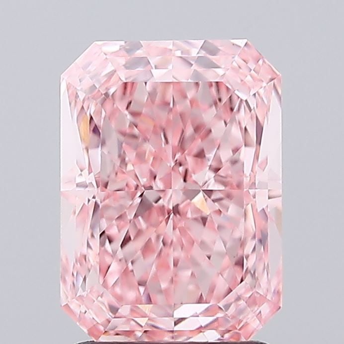 Loose Diamond - RADIANT 2.15ct Fancy Vivid Pink VVS2: Loose Diamond - RADIANT 2.15ct Fancy Vivid Pink VVS2 Source: This is a real non-mined Diamond that has been grown in a lab Shape: RADIANT Carats: 2.15 Color: Fancy Vivid Pink Certification: IGI