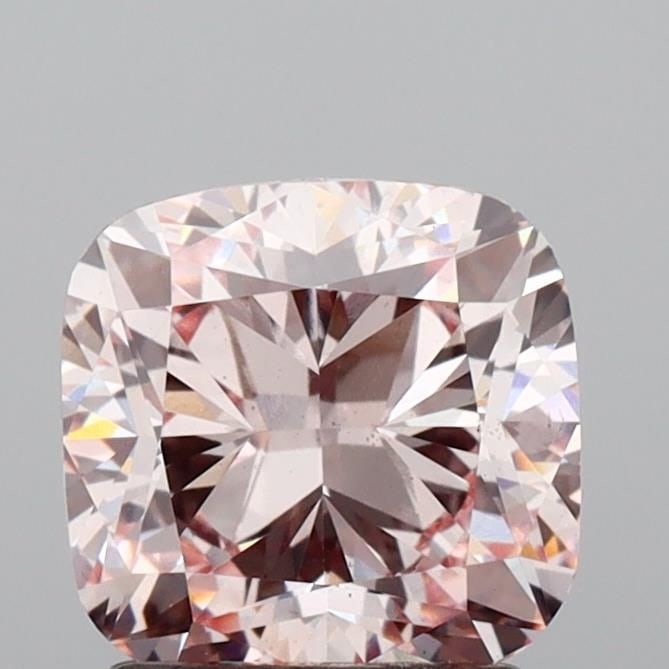 Loose Diamond - CUSHION BRILLIANT 2.08ct Fancy Pink VS2: Loose Diamond - CUSHION BRILLIANT 2.08ct Fancy Pink VS2 Source: This is a real non-mined Diamond that has been grown in a lab Shape: CUSHION BRILLIANT Carats: 2.08 Color: Fancy Pink Certification: