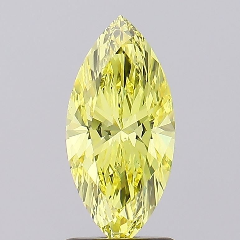 Loose Diamond - MARQUISE 1.54ct Fancy Intense Yellow SI1: Loose Diamond - MARQUISE 1.54ct Fancy Intense Yellow SI1 Source: This is a real non-mined Diamond that has been grown in a lab Shape: MARQUISE Carats: 1.54 Color: Fancy Intense Yellow Certification: