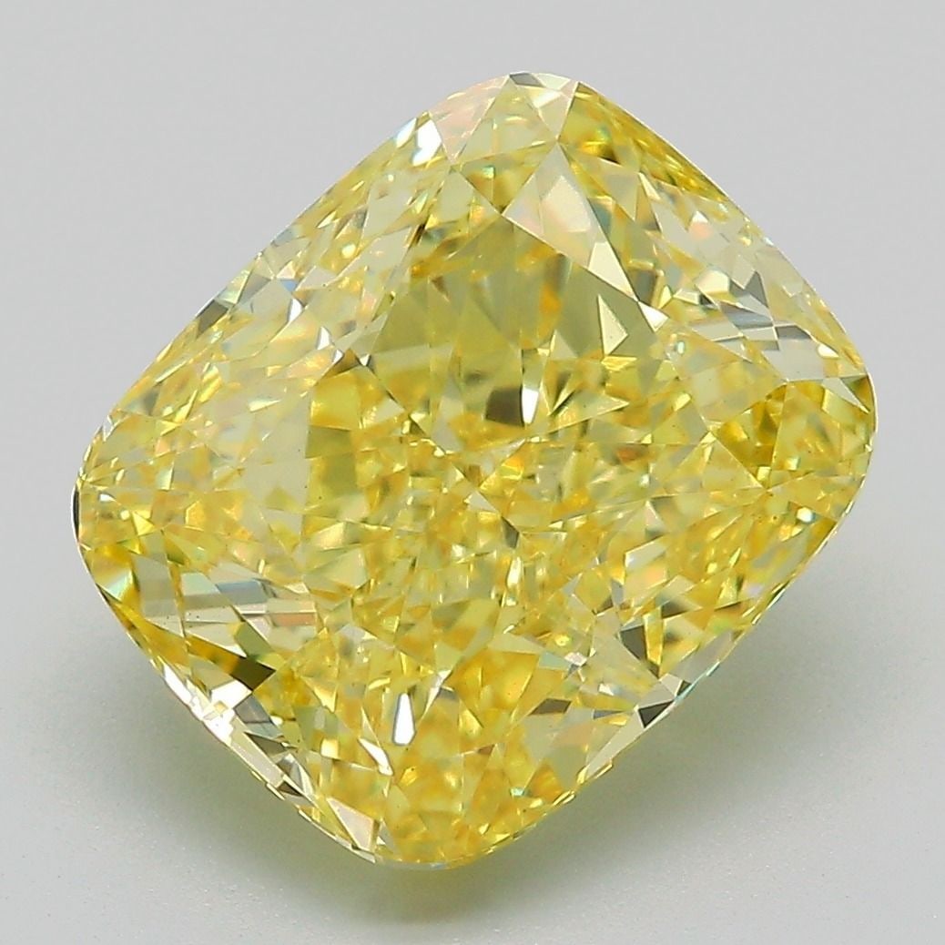 Loose Diamond - CUSHION MODIFIED 6.08ct Fancy Vivid Yellow VS1: Loose Diamond - CUSHION MODIFIED 6.08ct Fancy Vivid Yellow VS1 Source: This is a real non-mined Diamond that has been grown in a lab Shape: CUSHION MODIFIED Carats: 6.08 Color: Fancy Vivid Yellow