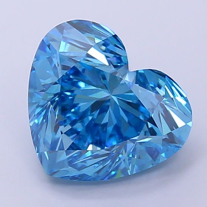 Loose Diamond - HEART 4.01ct Fancy Vivid Blue VS1: Loose Diamond - HEART 4.01ct Fancy Vivid Blue VS1 Source: This is a real non-mined Diamond that has been grown in a lab Shape: HEART Carats: 4.01 Color: Fancy Vivid Blue Certification: IGI Video:
