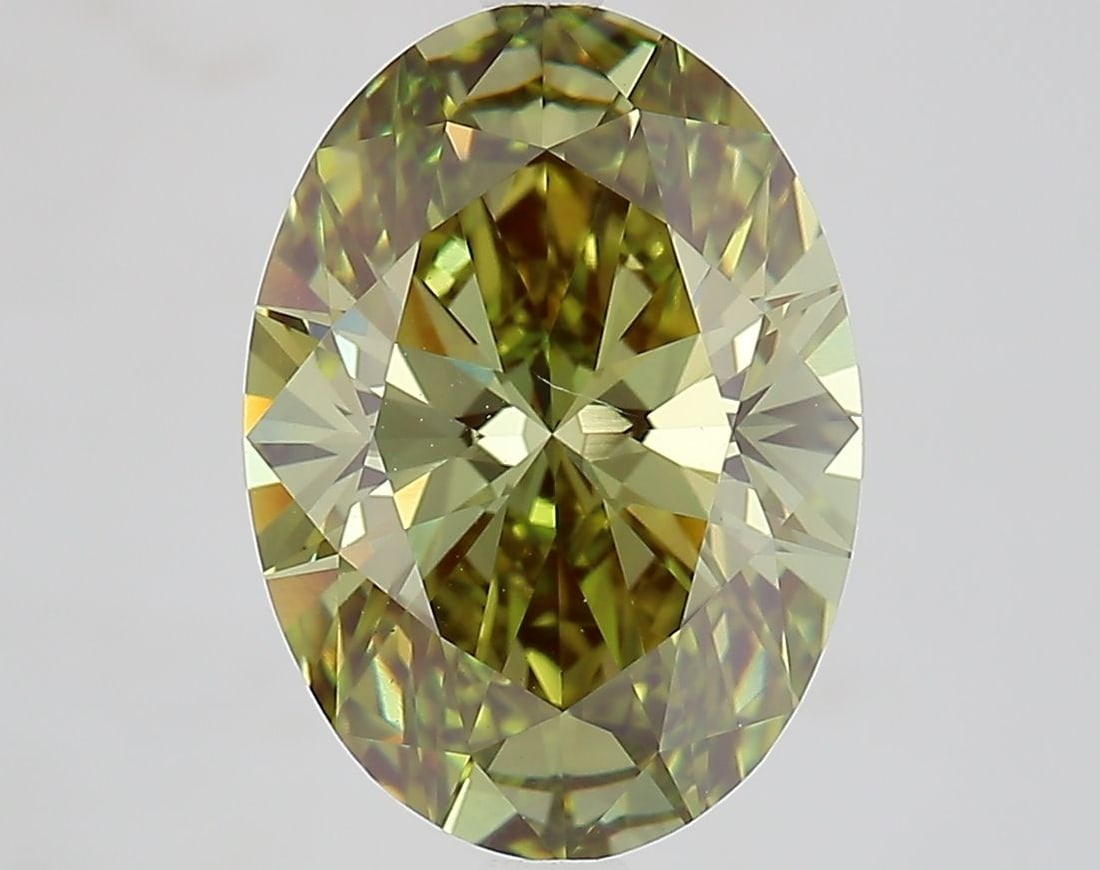 Loose Diamond - OVAL 4.24ct Fancy Vivid Green VS2: Loose Diamond - OVAL 4.24ct Fancy Vivid Green VS2 Source: This is a real non-mined Diamond that has been grown in a lab Shape: OVAL Carats: 4.24 Color: Fancy Vivid Green Certification: IGI Video: