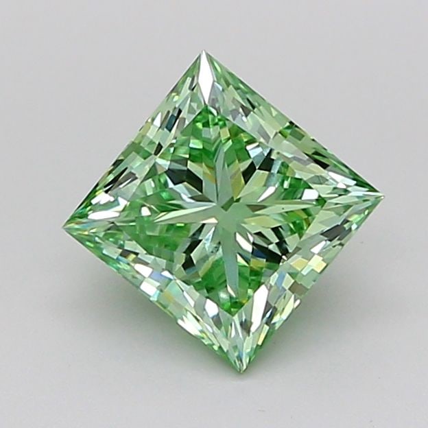 Loose Diamond - PRINCESS 1.5ct Fancy Vivid Green VS1: Loose Diamond - PRINCESS 1.5ct Fancy Vivid Green VS1 Source: This is a real non-mined Diamond that has been grown in a lab Shape: PRINCESS Carats: 1.5 Color: Fancy Vivid Green Certification: IGI