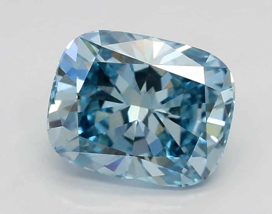 Loose Diamond - CUSHION BRILLIANT 1.63ct Fancy Intense Blue VS1: Loose Diamond - CUSHION BRILLIANT 1.63ct Fancy Intense Blue VS1 Source: This is a real non-mined Diamond that has been grown in a lab Shape: CUSHION BRILLIANT Carats: 1.63 Color: Fancy Intense Blue Ce