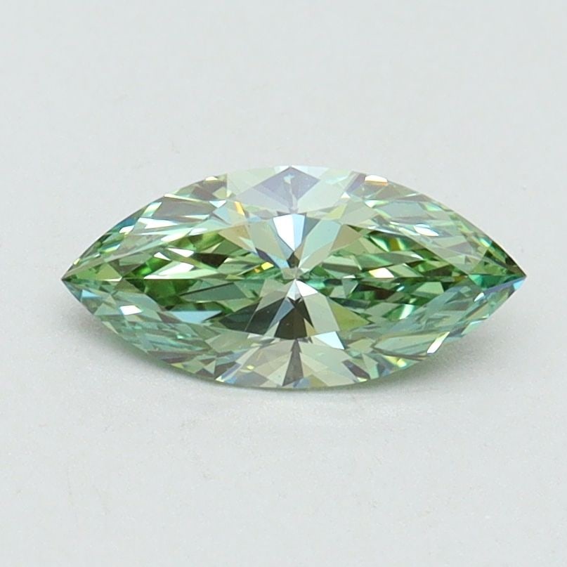 Loose Diamond - MARQUISE 0.6ct Fancy Vivid Green VVS2: Loose Diamond - MARQUISE 0.6ct Fancy Vivid Green VVS2 Source: This is a real non-mined Diamond that has been grown in a lab Shape: MARQUISE Carats: 0.6 Color: Fancy Vivid Green Certification: IGI Vide