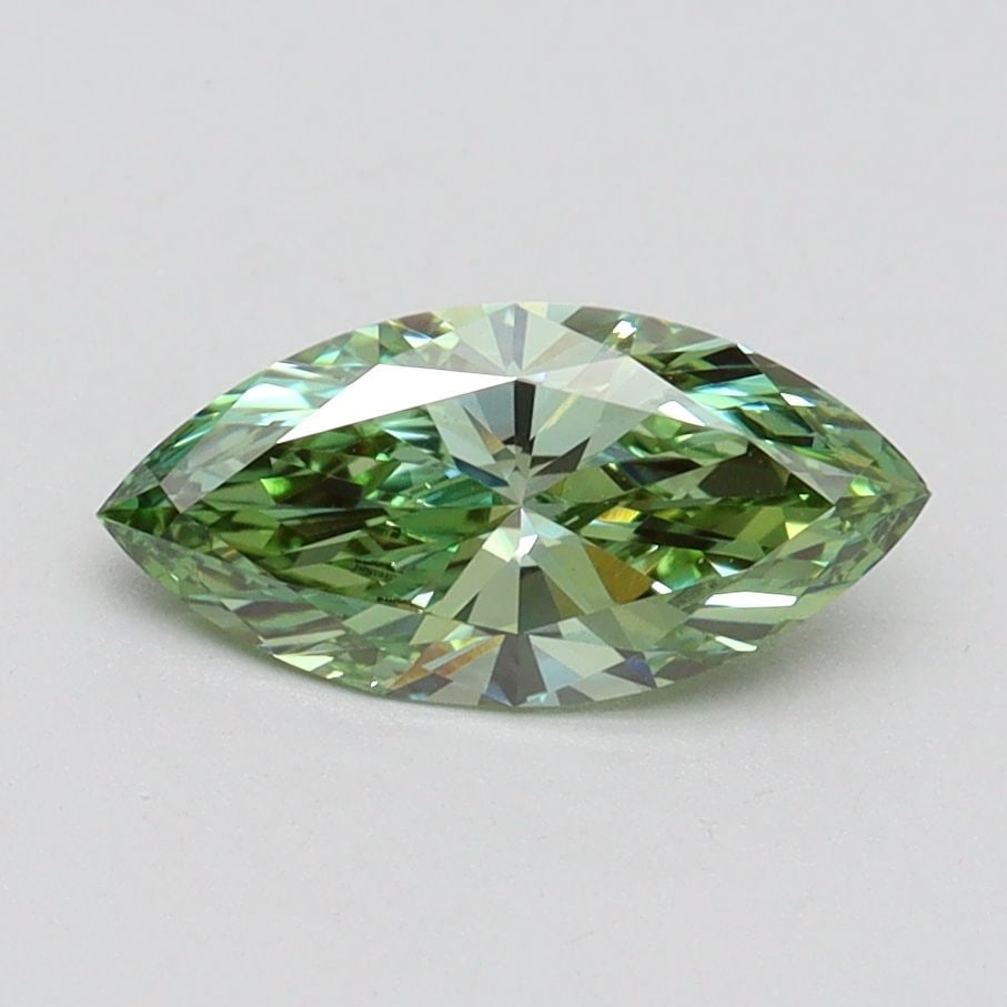 Loose Diamond - MARQUISE 0.84ct Fancy Vivid Green VS1: Loose Diamond - MARQUISE 0.84ct Fancy Vivid Green VS1 Source: This is a real non-mined Diamond that has been grown in a lab Shape: MARQUISE Carats: 0.84 Color: Fancy Vivid Green Certification: IGI