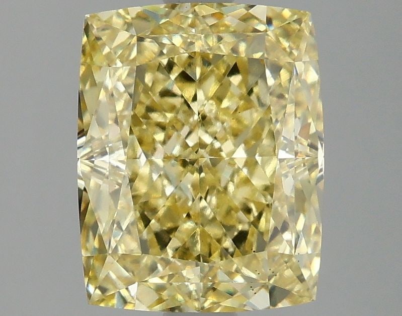 Loose Diamond - CUSHION MODIFIED 3.08ct Fancy Vivid Yellow VS2: Loose Diamond - CUSHION MODIFIED 3.08ct Fancy Vivid Yellow VS2 Source: This is a real non-mined Diamond that has been grown in a lab Shape: CUSHION MODIFIED Carats: 3.08 Color: Fancy Vivid Yellow Cert