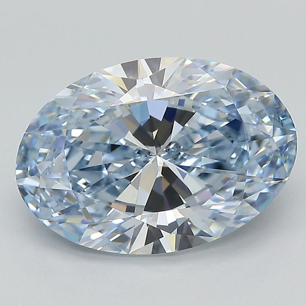 Loose Diamond - OVAL 3.74ct Fancy Intense Blue VS1: Loose Diamond - OVAL 3.74ct Fancy Intense Blue VS1 Source: This is a real non-mined Diamond that has been grown in a lab Shape: OVAL Carats: 3.74 Color: Fancy Intense Blue Certification: IGI Video: