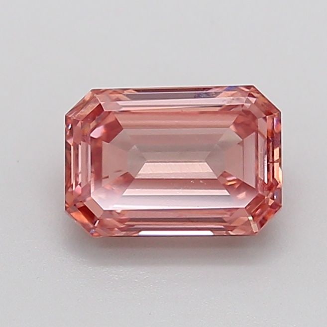 Loose Diamond - EMERALD 1.6ct Fancy Vivid Brownish Pink SI1: Loose Diamond - EMERALD 1.6ct Fancy Vivid Brownish Pink SI1 Source: This is a real non-mined Diamond that has been grown in a lab Shape: EMERALD Carats: 1.6 Color: Fancy Vivid Brownish Pink Certificat