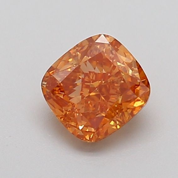 Loose Diamond - CUSHION MODIFIED 1.02ct Fancy Vivid Yellowish Orange VS1: Loose Diamond - CUSHION MODIFIED 1.02ct Fancy Vivid Yellowish Orange VS1 Source: This is a real non-mined Diamond that has been grown in a lab Shape: CUSHION MODIFIED Carats: 1.02 Color: Fancy Vivid Y